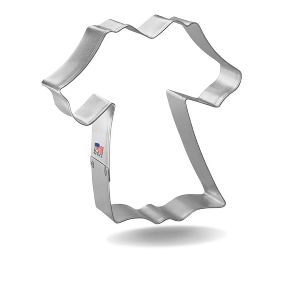 Gown Cookie Cutter 4" – Made in the USA – Foose Cookie Cutters Tin Plated Steel – Cookie Mold