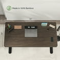 thumbnail image 2 of FLEXISPOT Q8 55"x28" Wireless Charging Dual Motors Standing Desk with Drawers, Dark Bamboo Top Height Adjustable Desk with Cable Management Tray, 2 of 9