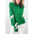 thumbnail image 1 of FOLUNSI Chandail Vert Vibrant avec Nœud - Chic, Confortable et Flirtant, 1 of 8