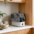 thumbnail image 4 of Toaster Cover 2 Slice, Black White Dustproof Bakeware Oven Protector with Top Hook, Retro Stars Stripes Flag Shabby Chic Texture Waterproof Small Kitchen Appliance Toasters Dust Cover, 11"x6"x8", 4 of 9