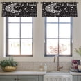 thumbnail image 4 of LALILO Kitchen Curtain Valance Blue Sea Water Surface Swimming Rod Pocket Window Curtain 52"x 18" Set of 2, 4 of 7