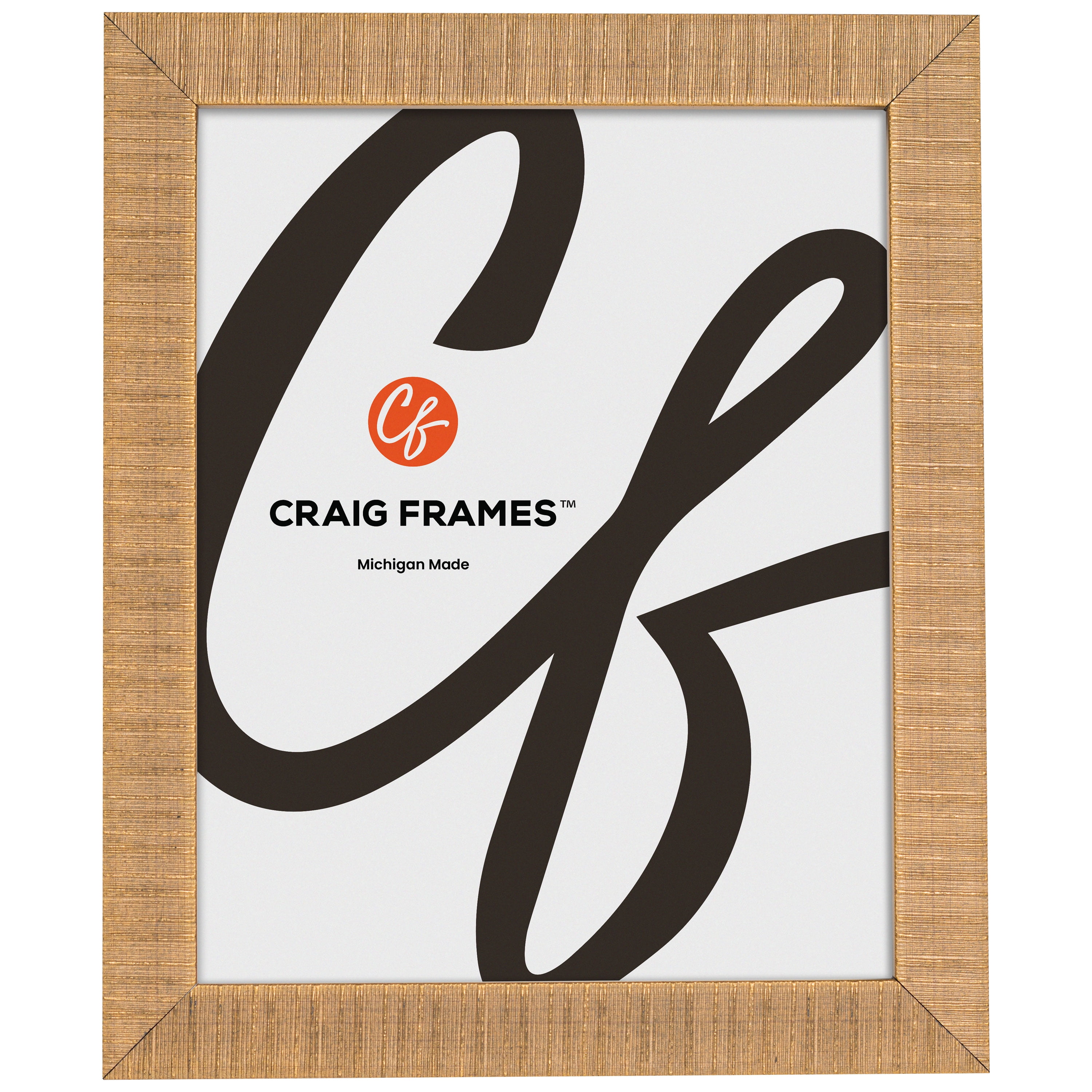 CustomPictureFrames.com 12x14 Frame Gold Real Wood Picture Frame Width 1.5 Inches | Interior Frame Depth 0.5 Inches | Bhutan Bamboo Photo Frame