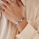 thumbnail image 2 of Pulsera rectangular minimalista de acero inoxidable para hombre, 2 of 3