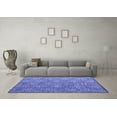 thumbnail image 3 of Ahgly Company Indoor Round Abstract Blue Modern Area Rugs, 3' Round, 3 of 4