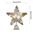 thumbnail image 2 of Christmas Tree Topper Star, Iron Lighted Star Pendant for Tabletop Xmas Tree Decor, Holiday Home Party Decoration(E), 2 of 6