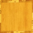 thumbnail image 1 of Ahgly Company Machine Washable Indoor Square Abstract Yellow Modern Area Rugs, 8' Square, 1 of 4
