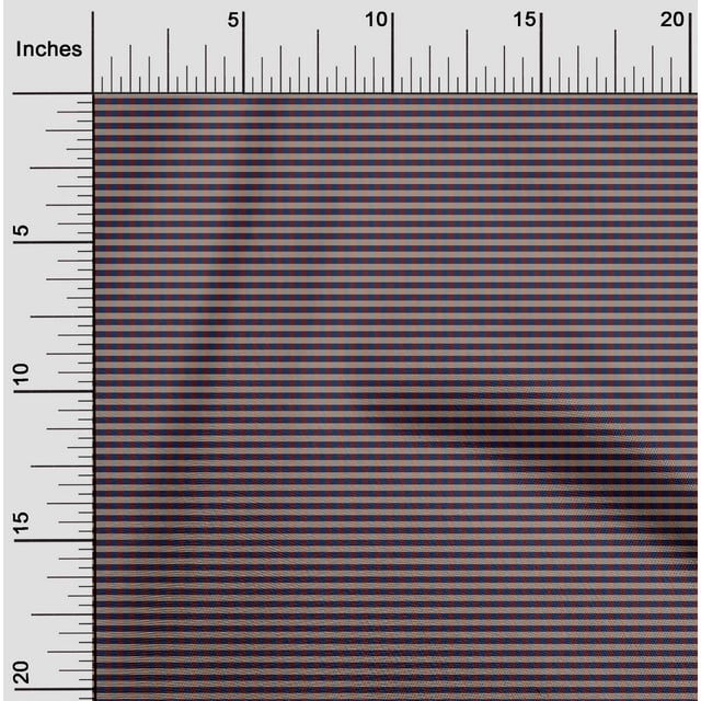 oneOone Georgette Viscose Fabric Gingham Check Printed Craft Fabric BTY 42 Inch Wide