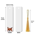 thumbnail image 2 of WIRESTER Set 2pcs Rectangle Metal Bookmarks With Light Gold Tassels for Book Lovers, Page Markers for Students Teachers Reading - Red Fox & Red Panda, 2 of 6