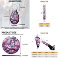 thumbnail image 6 of Uorisanigo Cherry Blossom Butterfly Front and Back Seat Covers with Safety Seat Belt Pads Auto Armrest Cushion Steering Cover Headrest & Gear Shift & Handbrake Covers Coasters Keychain,18 Pieces, 6 of 7