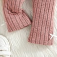 thumbnail image 6 of RUTAYY Toddler Girls Clothing Sets 2-Pack Cute Bow Striped Top and Knit Pants Outfit Soft Comfortable Casual Playwear Versatile Vacation Outfit Sets, 6 of 8