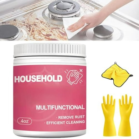 Multi-purpose Oil Cleaning Paste, Qualitd Multi Purpose Cleaner, Qualitd Powerful Kitchen All-Purpose Polishing & Cleaning Paste for Oven, Pot and Stove (1pcs)