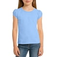 thumbnail image 4 of Diufon Girls Short Sleeve Shirts Summer Casual Cute Crewneck Tee Tops Soft Solid Color Trendy Loose Blouse, 4 of 9