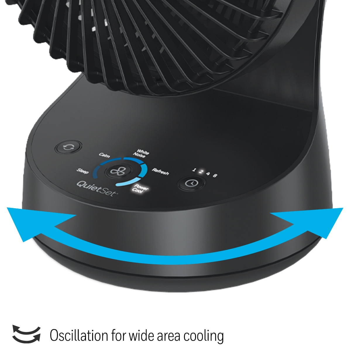 Honeywell QuietSet 9 Inch Oscillating Table Fan with 5 Speeds in Black for Small Rooms with Quiet Operation, HTF337B