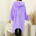 thumbnail image 5 of Bcresic Womens Wearable Blanket Hoodie - Sherpa Hooded Blankets as Gifts for Mom Women Girlfriend Kids,Cozy Sweatshirt Loungewear starfish Sleepwear with Pocket Saving,Purple,One Size, 5 of 7