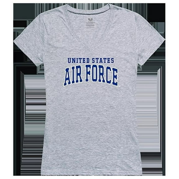 USAF 1 Graphic V-Neck T-Shirt, Heather Gray - Extra Large