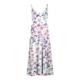 thumbnail image 4 of Vestidos Para Mujer Maxi Vestido de Moda Sling Cintura Media Cuello en V Sin Mangas Estampado de Rayas Vestido Largo de Playa Delgado Odeerbi  ODB153527, 4 of 5