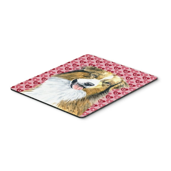 "Australian Shepherd Hearts Love Valentines Day Mouse Pad Hot Pad or Trivet"