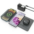 thumbnail image 1 of Base de carga inalámbrica ZealSound Ultra-Slim Triple Grey, 1 of 9