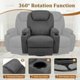 thumbnail image 5 of Vineego Recliner,Modern Fabric Rocking Chair with Massage,360 Degree Swivel Single Sofa Seat with Drink Holder, 5 of 8
