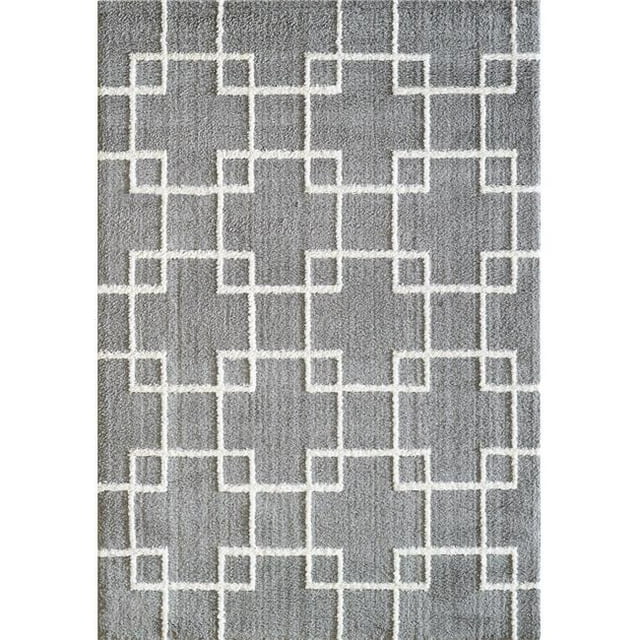 Dynamic Rugs SI695901901 5 ft. 3 in. x 7 ft. 7 in. Silky Shag 5901 Rectangle Contemporary Rug - 901 Silver