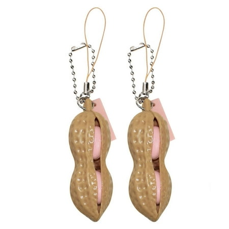 kjfeif Stress Relieving Peanut toy 1/2/3pc (Hanging Accessories Randomly), Fidget toy Stress Relief Fidget toys Keychain Improve Focus Officer toy