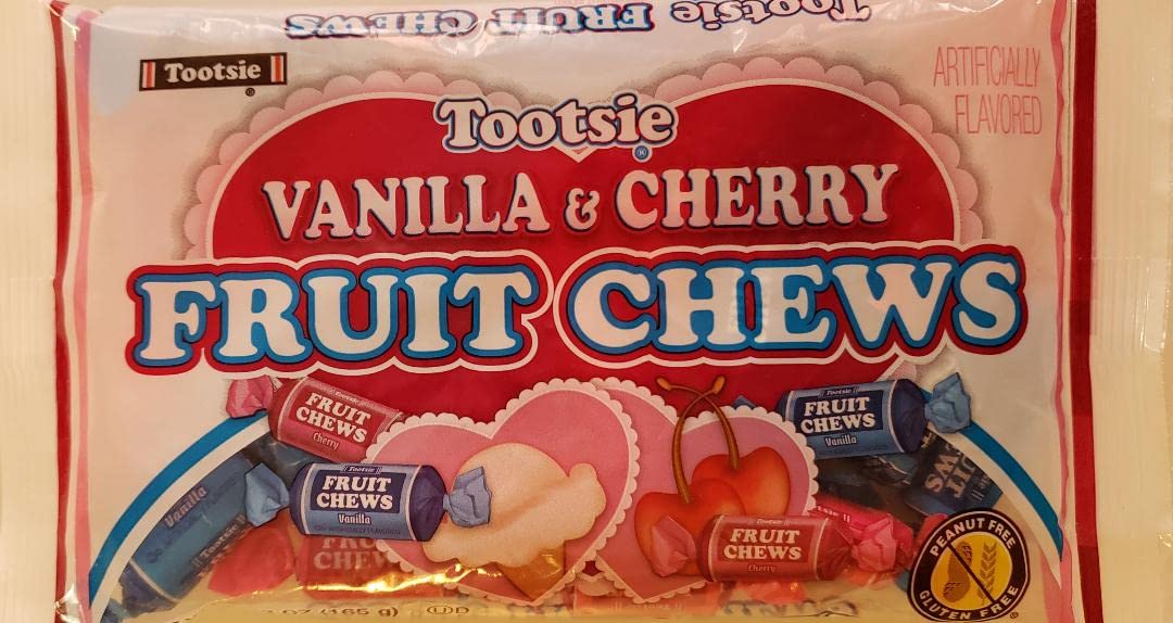 Tootsie Vanilla & Cherry Fruit Chews Net Wt 5.83 oz (165g) Limited