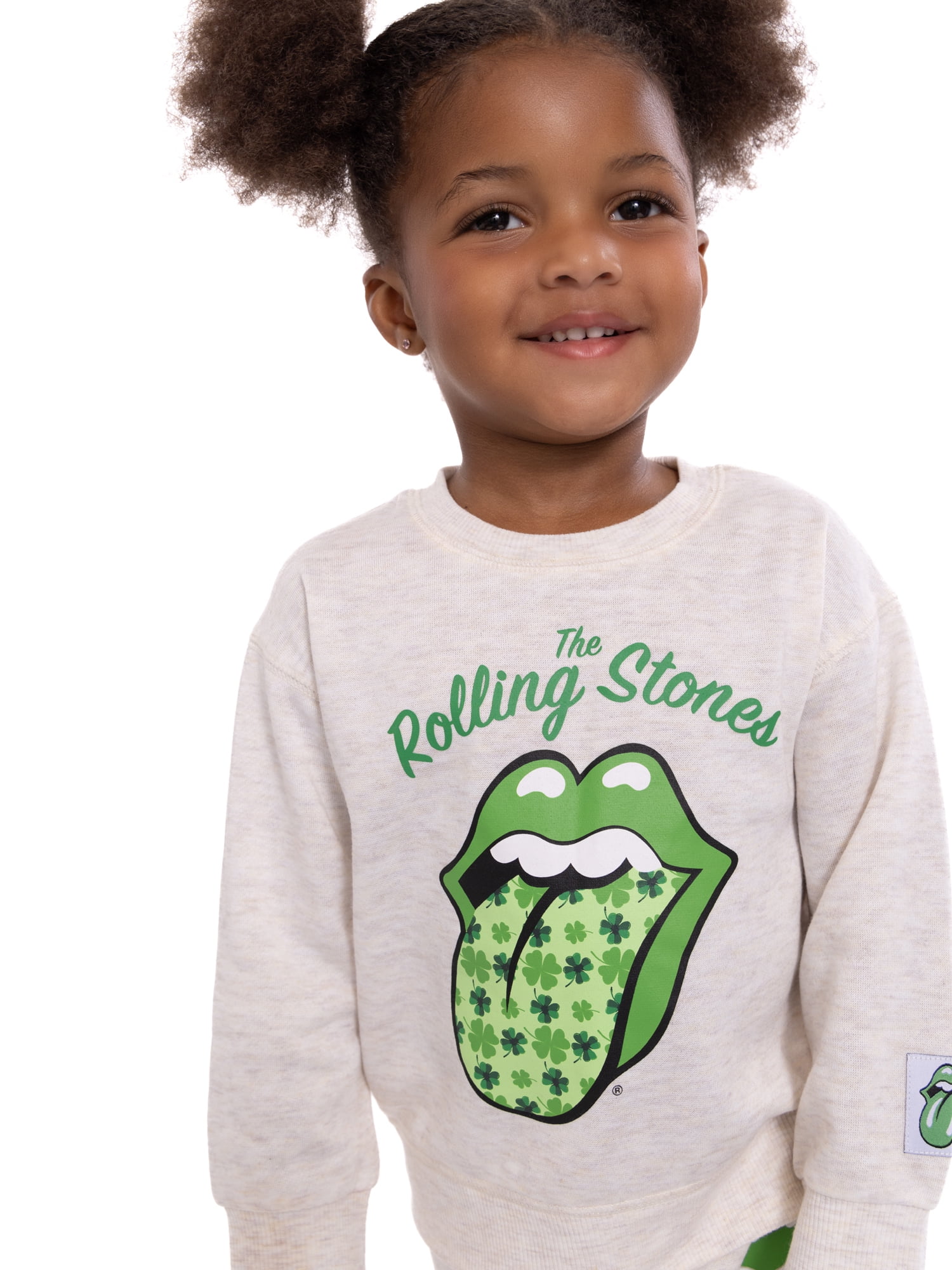 Rolling Stones Toddlers' St. Patrick's Day Graphic Sweatshirt and Jogger Pants Set, 2-Piece, Sizes 12M - 5T