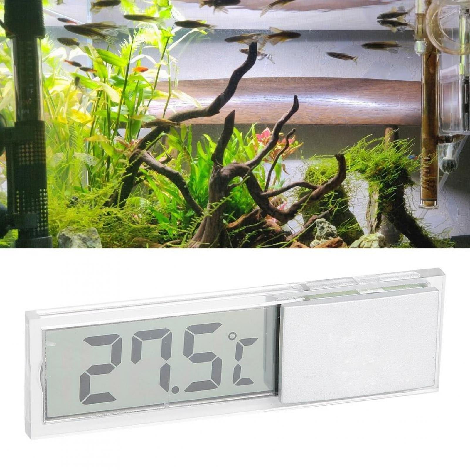 Acouto Aquarium Thermometer Led Display Digital Temperature Humidity Meter Gauge Stick On Tank Temperature Display For Accurate Reading Incubators Reptile And Humidors Fahrenheit Walmart Com