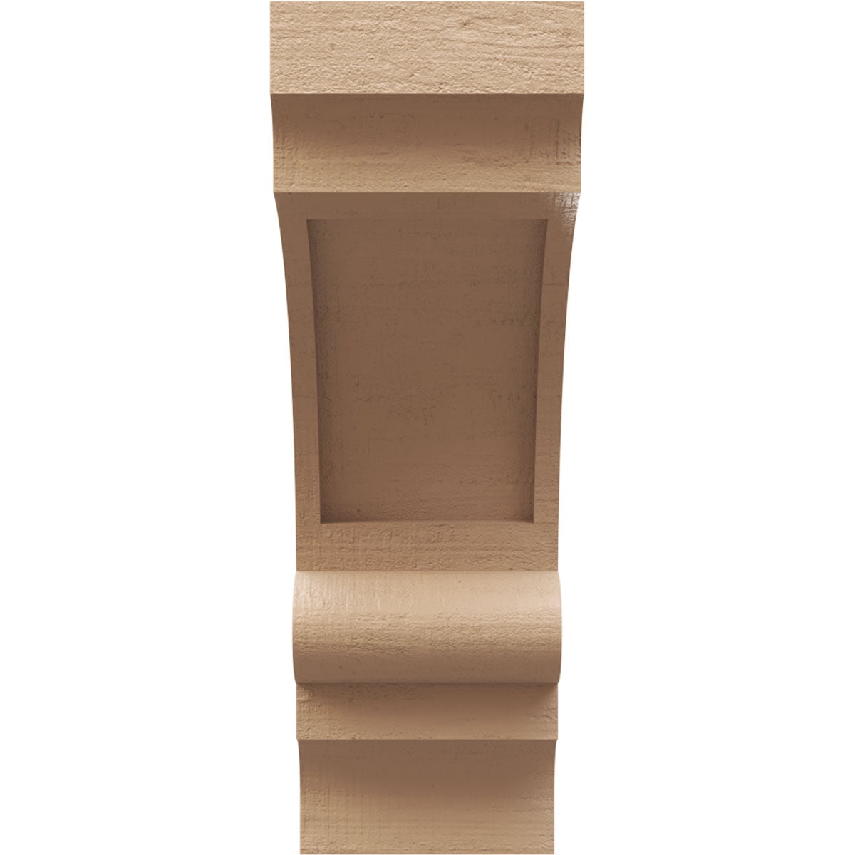 4"W x 8"D x 12"H Classic Diane Rough Cedar Woodgrain TimberThane Corbel, Primed Tan
