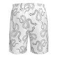 thumbnail image 6 of Naloa Hand Drawn Snake Men's Beach Shorts, Surfing shorts, Swim trunks, Quick Dry Swim Trunks for Surfing Beach Fun - Medium, 6 of 9