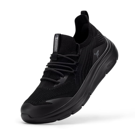 Fittington Men's Slip on Walking Shoes - Breathable Wide Toe Box Sneakers with Arch Support & 5cm Cushioned Sole, All Day Long Comfort