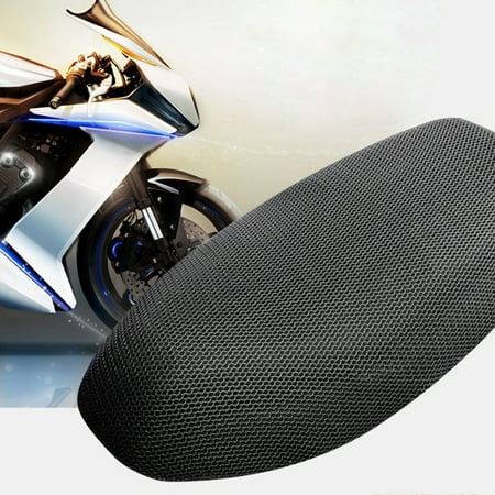 XXXL Motorbike Moped Seat Cushion Cover - 3D Breathable Mesh Net For Scooters (90cm, Black)