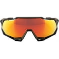thumbnail image 2 of 100% Speedtrap Soft Tact Black Unisex Shield Wrap Sunglasses with Clear Bonus Lens, 2 of 4
