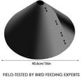 thumbnail image 2 of 18 inch Wrap Around Squirrel Baffle Proof Baffles Durable Plastic Bird Feeder Guard with Hook black hook style, 2 of 2