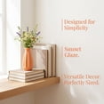 thumbnail image 3 of REGALWOVEN Small Ceramic Bud Cylinder Vase, Matte Ribbed Decorative Flower Vase, Bathroom, Minimalist Boho Home Decor Accent Orange 2.4"L x 2.4"W x 5.1"H, 3 of 6
