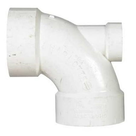Heel Inlet - Charlotte Pipe & Found PVC003030600HA 1/4 Bend With Low Heel Inlet 3