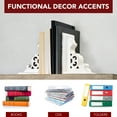 thumbnail image 2 of American Art Decor Decorative Heavy Duty Wood Bookends for Books/CDs/Vinyls/Magazines for Living Room, Bathroom, Bedroom, & Office - Home, Wall Decor & Shelf Accents - Natural, Set of 2, 2 of 8