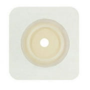 Genairex Securi-T Flat Standard Wafer with Tan Adhesive Collar, 4 1/4" x 4 1/4"