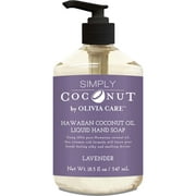 Liquid Hand Soap By Olivia Care - Lavender & Coconut. All Natural - Cleansing, Germ-Fighting, Moisturizing Hand Wash for Kitchen & Bathroom - Gentle, Mild & Natural Scented - 18.5 OZ