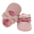 thumbnail image 6 of Douhoow Baby Girl First Walkers Solid Soft Shoes Newborn Princess Moccasins Bowknot Shoes, 6 of 10