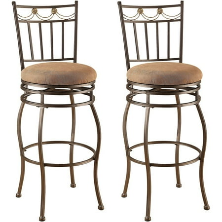 Acme Venezuela Swivel Bar Chair, Set of 2, Beige