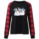 thumbnail image 4 of Puntoco Mujer Otoño e Invierno Impreso Camiseta Suelta Manga Larga Blusa Cuello Redondo Casual tops Puntoco Puntoco-2755, 4 of 5