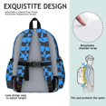 thumbnail image 5 of Blue and Black Wavy Checkered Pattern Backpack for School, Cute School Bag with Adjustable Shoulder Straps and Padded Back, 13.4"x11"x4.7", 5 of 5