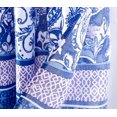 thumbnail image 6 of Serafina Home Blue Purple Boho Fabric Shower Curtain: Floral Damask with Geometric Border Design, 70" x 72" inch (Queensland), 6 of 6