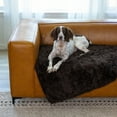 thumbnail image 7 of Best Friends by Sheri Calming Shag Dog Blanket – Ultra Soft Faux Fur Pet Throw, Anxiety-Relief, Lightweight Warm Bed Cover for Dogs and Cats, Machine Washable, Dark Brown, 40" x 50", 7 of 7