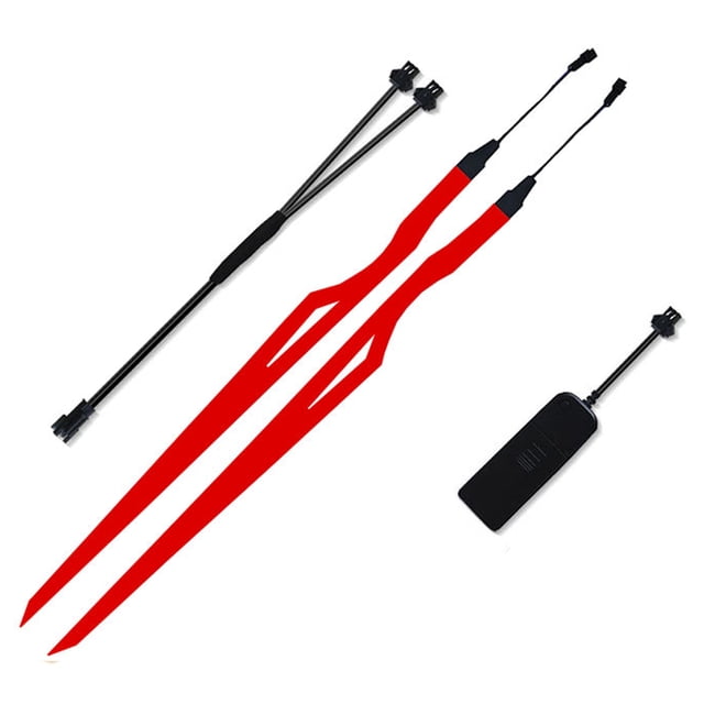 Naiovety Casco ciclismo LED pegatina luz señal seguridad noche montar motocicleta bicicleta casco EL barra de luz Ciclismo rojo