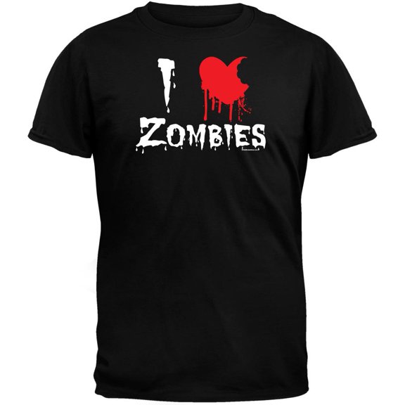 I Heart Zombies Black T-Shirt