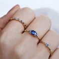 thumbnail image 2 of Gold Plated Geometric Cluster Ring For Women Silver Base Electroplated Intricate Design Fashion Jewelry Wear Everyday, 2 of 5