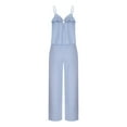 thumbnail image 6 of 2 Piece Outfits Summer,Women's Striped 2 Piece Outfits Tie Front Crop Tops Cami Top Elastic Waist Straight Leg Pant Streetwear Set Lounge Sets, 6 of 7