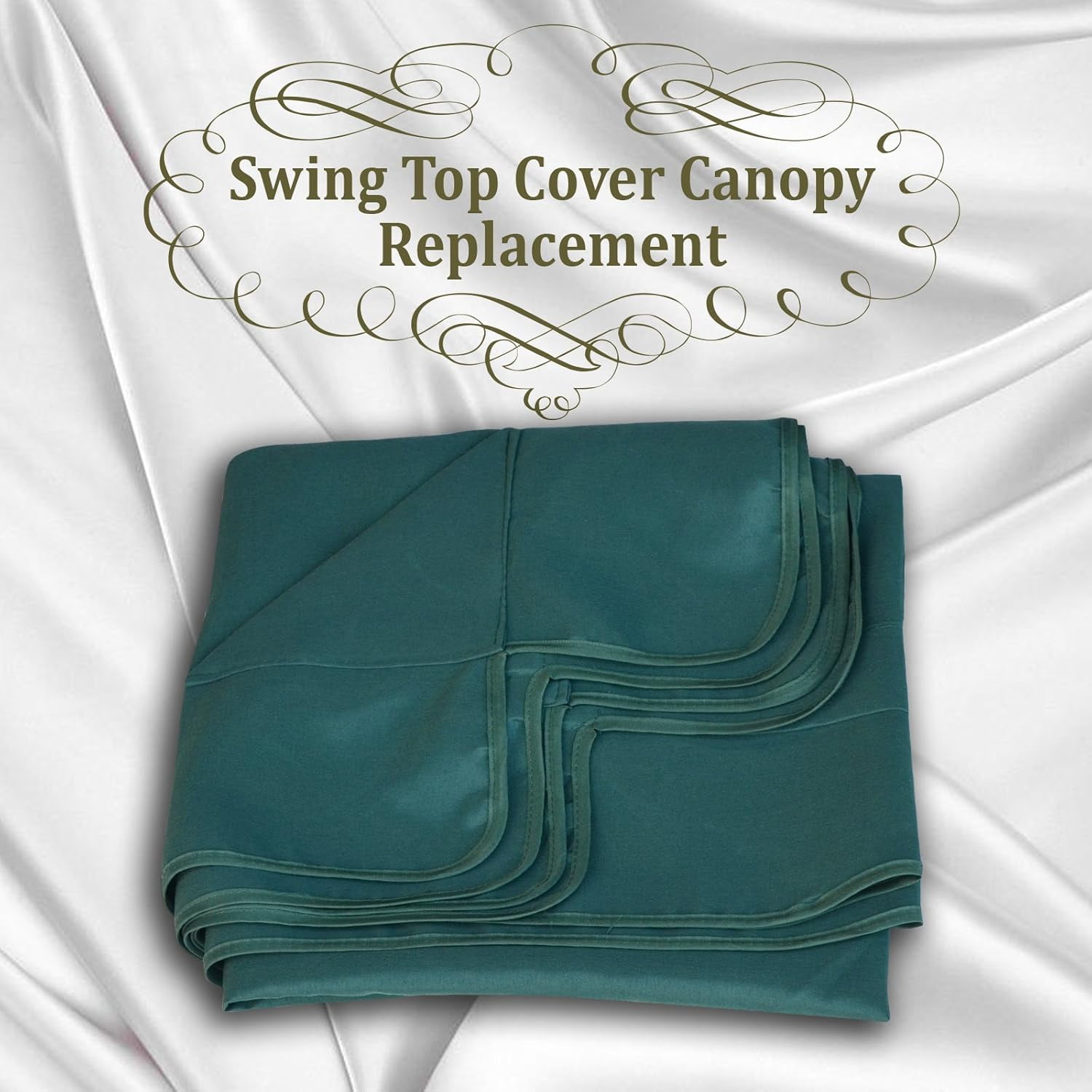 ALUVIERA Patio Swing Canopy Replacement Top Outdoor Seater Porch Swing Canopy Cover, Cover ONLY, （65"x45"，Green）
